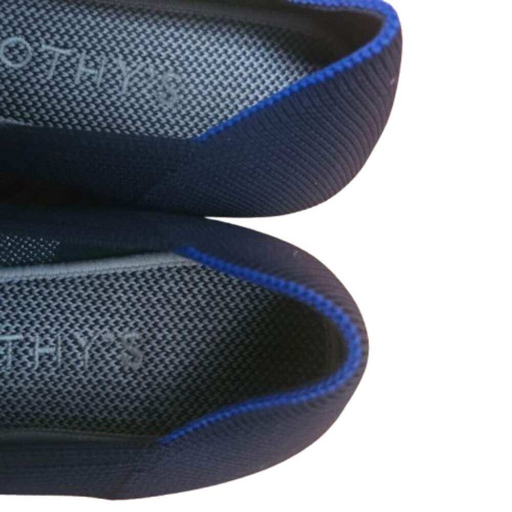 Rothy's The Loafer Pisces Zodiac Navy Silver Metallic Knit Flats Size 7 Rare HTF - Picture 6 of 10